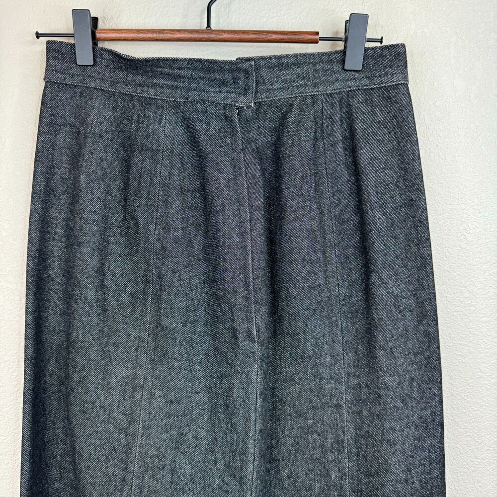 Handmade Women A-Line Midi Skirt Heavy Denim Classic Modest Chic Capsule - Picture 3 of 8